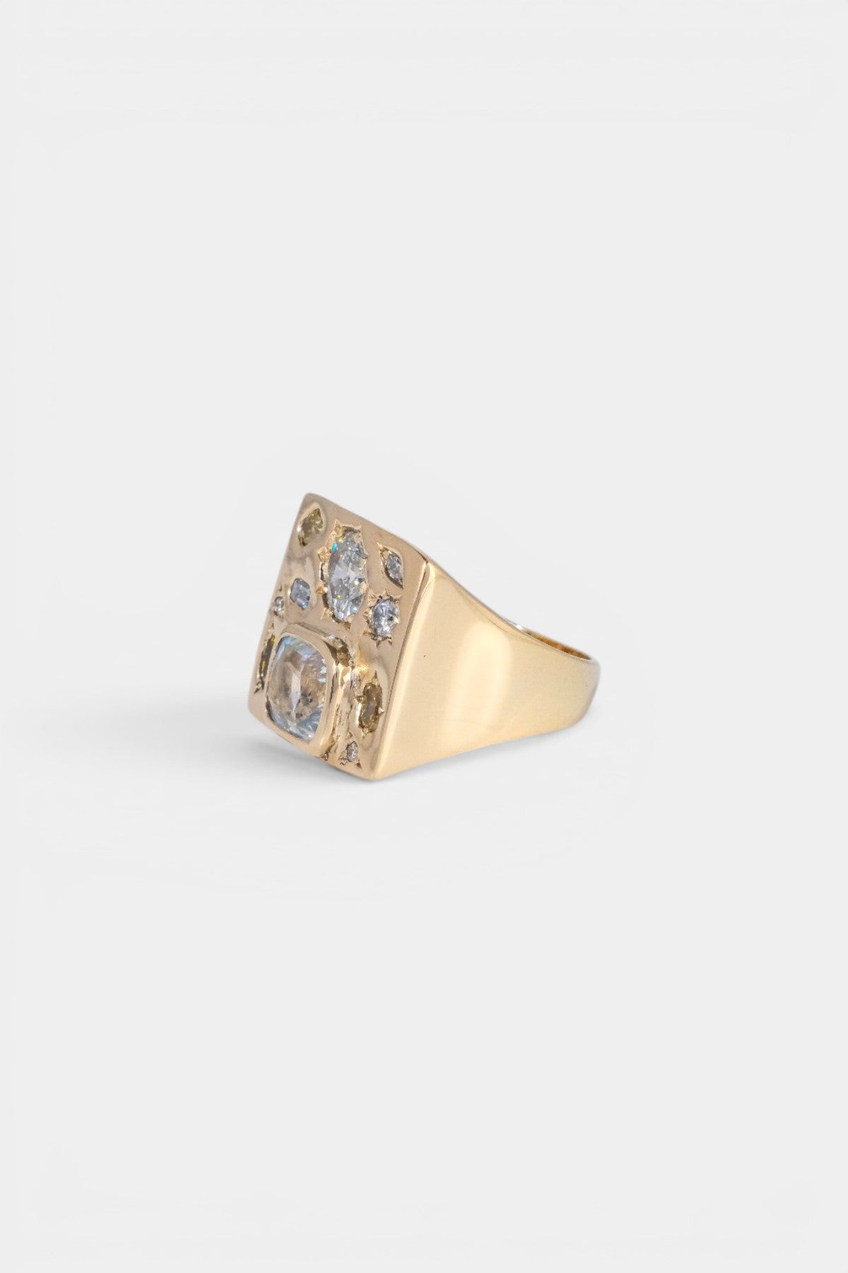 Boom Box Signet Ring