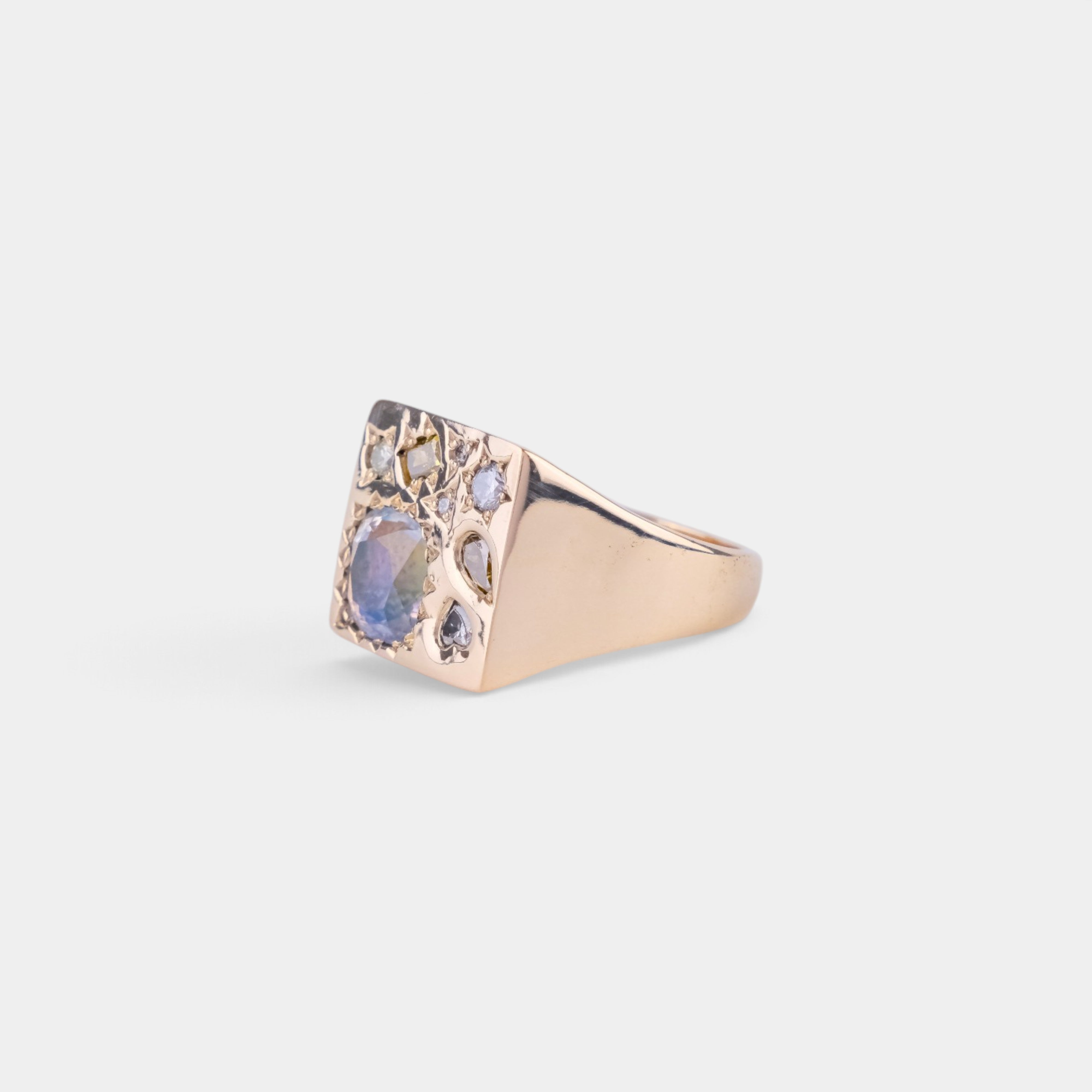 On The Moon Signet Ring