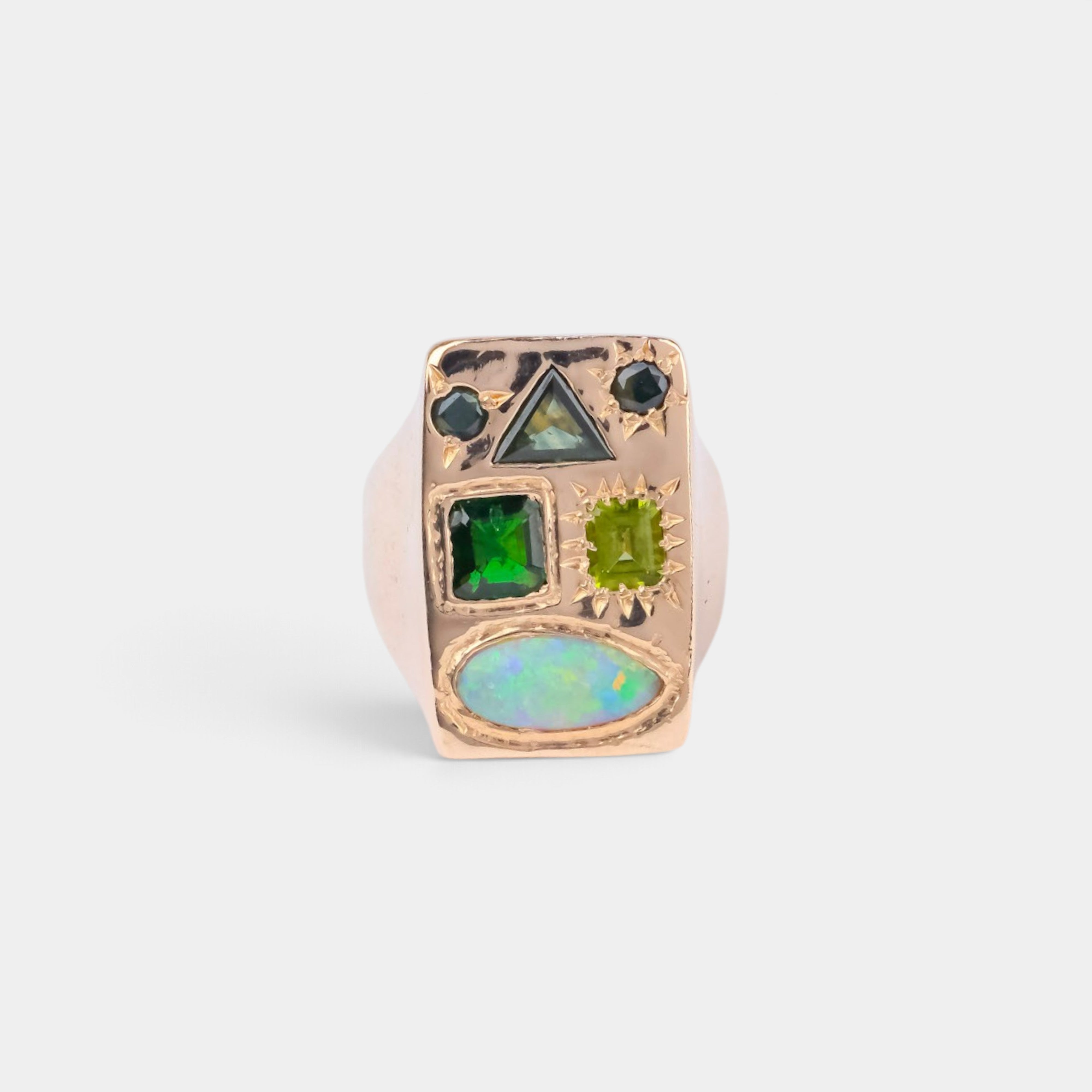 Button Pusher Signet Ring
