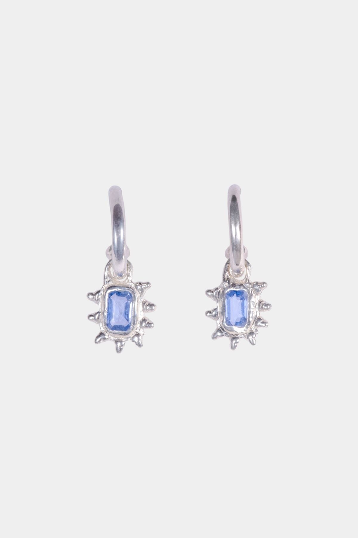 Blue Tanzanite Hoop Studs
