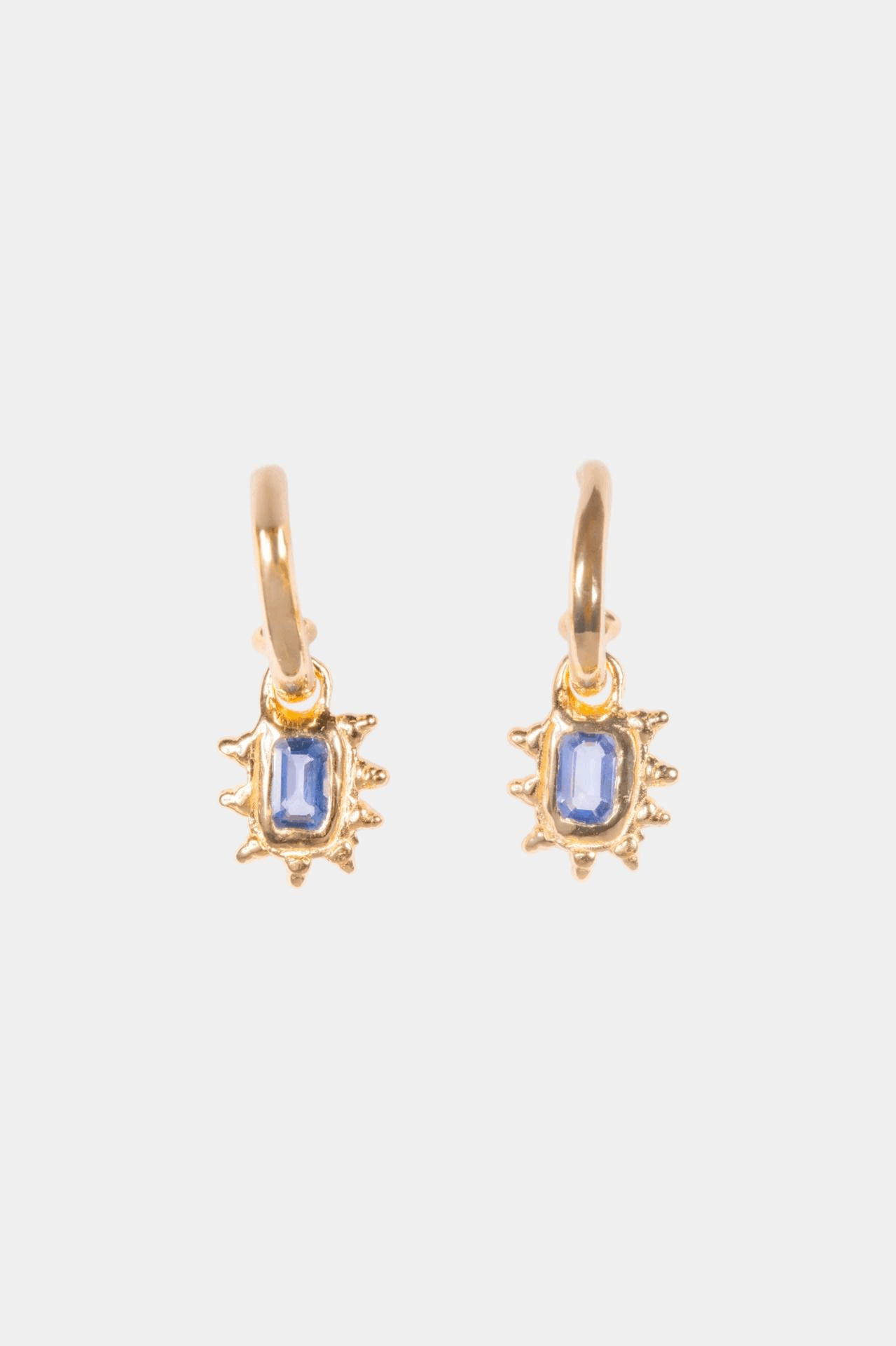 Blue Tanzanite Hoop Studs